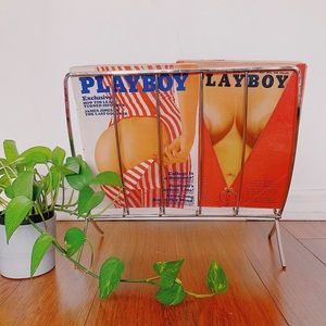 SOLD- Chrome Magazine Rack